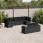 vidaXL 9-tlg. Garten-Sofagarnitur mit Kissen Schwarz Poly Rattan vidaXL 9-tlg. Garten-Sofagarnitur mit Kissen Schwarz Poly Rattan