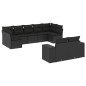 vidaXL 9-tlg. Garten-Sofagarnitur mit Kissen Schwarz Poly Rattan vidaXL 9-tlg. Garten-Sofagarnitur mit Kissen Schwarz Poly Rattan
