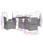 vidaXL 5-tlg. Garten-Essgruppe mit Kissen Schwarz Poly Rattan vidaXL 5-tlg. Garten-Essgruppe mit Kissen Schwarz Poly Rattan