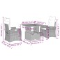 vidaXL 3-tlg. Garten-Essgruppe mit Kissen Grau Poly Rattan vidaXL 3-tlg. Garten-Essgruppe mit Kissen Grau Poly Rattan