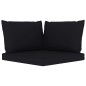 9-tlg. Garten-Lounge-Set mit Kissen Schwarz 9-tlg. Garten-Lounge-Set mit Kissen Schwarz