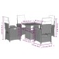 vidaXL 5-tlg. Garten-Essgruppe mit Kissen Beige Poly Rattan vidaXL 5-tlg. Garten-Essgruppe mit Kissen Beige Poly Rattan