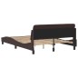 vidaXL Bettgestell mit Kopfteil Dunkelbraun 140x190 cm Stoff vidaXL Bettgestell mit Kopfteil Dunkelbraun 140x190 cm Stoff
