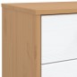 vidaXL Nachttisch OLDEN Weiß und Braun Massivholz Kiefer vidaXL Nachttisch OLDEN Weiß und Braun Massivholz Kiefer
