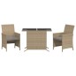 vidaXL 3-tlg. Bistro-Set mit Kissen Beigemischung Poly Rattan vidaXL 3-tlg. Bistro-Set mit Kissen Beigemischung Poly Rattan