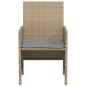 vidaXL 3-tlg. Bistro-Set mit Kissen Beigemischung Poly Rattan vidaXL 3-tlg. Bistro-Set mit Kissen Beigemischung Poly Rattan