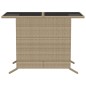 vidaXL 3-tlg. Bistro-Set mit Kissen Beigemischung Poly Rattan vidaXL 3-tlg. Bistro-Set mit Kissen Beigemischung Poly Rattan