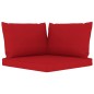 8-tlg. Garten-Lounge-Set mit Kissen in Rot 8-tlg. Garten-Lounge-Set mit Kissen in Rot