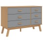 vidaXL Schubladenschrank OLDEN Grau und Braun Massivholz Kiefer vidaXL Schubladenschrank OLDEN Grau und Braun Massivholz Kiefer