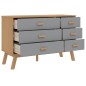 vidaXL Schubladenschrank OLDEN Grau und Braun Massivholz Kiefer vidaXL Schubladenschrank OLDEN Grau und Braun Massivholz Kiefer