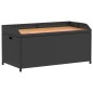 vidaXL Bank mit Stauraum Schwarz 100x50x52 cm Poly Rattan Akazienholz vidaXL Bank mit Stauraum Schwarz 100x50x52 cm Poly Rattan Akazienholz