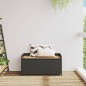 vidaXL Bank mit Stauraum Schwarz 100x50x52 cm Poly Rattan Akazienholz vidaXL Bank mit Stauraum Schwarz 100x50x52 cm Poly Rattan Akazienholz