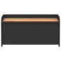 vidaXL Bank mit Stauraum Schwarz 100x50x52 cm Poly Rattan Akazienholz vidaXL Bank mit Stauraum Schwarz 100x50x52 cm Poly Rattan Akazienholz