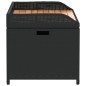 vidaXL Bank mit Stauraum Schwarz 100x50x52 cm Poly Rattan Akazienholz vidaXL Bank mit Stauraum Schwarz 100x50x52 cm Poly Rattan Akazienholz