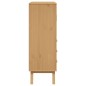 vidaXL Highboard OLDEN Grau und Braun 85x43x125 cm Massivholz Kiefer vidaXL Highboard OLDEN Grau und Braun 85x43x125 cm Massivholz Kiefer