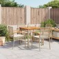 vidaXL 5-tlg. Garten-Essgruppe mit Kissen Beige Poly Rattan vidaXL 5-tlg. Garten-Essgruppe mit Kissen Beige Poly Rattan
