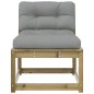vidaXL Gartensofa mit Kissen Kiefernholz Imprägniert vidaXL Gartensofa mit Kissen Kiefernholz Imprägniert