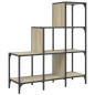 vidaXL Bücherregal Sonoma-Eiche 92x30x102 cm Holzwerkstoff und Metall vidaXL Bücherregal Sonoma-Eiche 92x30x102 cm Holzwerkstoff und Metall