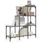 vidaXL Bücherregal Sonoma-Eiche 92x30x102 cm Holzwerkstoff und Metall vidaXL Bücherregal Sonoma-Eiche 92x30x102 cm Holzwerkstoff und Metall