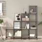 vidaXL Bücherregal Sonoma-Eiche 122x30x132 cm Holzwerkstoff und Metall vidaXL Bücherregal Sonoma-Eiche 122x30x132 cm Holzwerkstoff und Metall