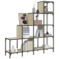 vidaXL Bücherregal Sonoma-Eiche 122x30x132 cm Holzwerkstoff und Metall vidaXL Bücherregal Sonoma-Eiche 122x30x132 cm Holzwerkstoff und Metall