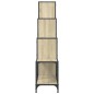 vidaXL Bücherregal Sonoma-Eiche 122x30x132 cm Holzwerkstoff und Metall vidaXL Bücherregal Sonoma-Eiche 122x30x132 cm Holzwerkstoff und Metall