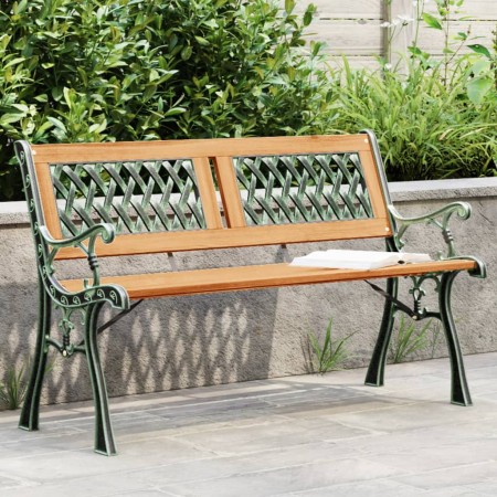vidaXL Gartenbank 116 cm Massivholz Tanne und Stahl