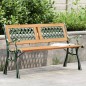 vidaXL Gartenbank 116 cm Massivholz Tanne und Stahl vidaXL Gartenbank 116 cm Massivholz Tanne und Stahl