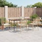 vidaXL 7-tlg. Garten-Essgruppe mit Kissen Beige Poly Rattan vidaXL 7-tlg. Garten-Essgruppe mit Kissen Beige Poly Rattan