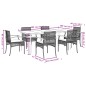 vidaXL 7-tlg. Garten-Essgruppe mit Kissen Beige Poly Rattan vidaXL 7-tlg. Garten-Essgruppe mit Kissen Beige Poly Rattan