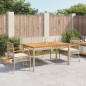 vidaXL 4-tlg. Garten-Essgruppe mit Kissen Beige Poly Rattan vidaXL 4-tlg. Garten-Essgruppe mit Kissen Beige Poly Rattan