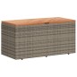 vidaXL Gartentruhe Grau 110x50x54 cm Poly Rattan Akazienholz vidaXL Gartentruhe Grau 110x50x54 cm Poly Rattan Akazienholz