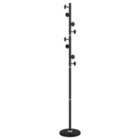 vidaXL Garderobenständer Schwarz 176 cm Pulverbeschichtetes Eisen