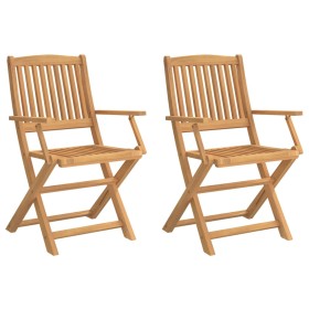 vidaXL Gartenstühle 2 Stk. Klappbar 58x54,5x90 cm Massivholz Akazie