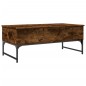 vidaXL Couchtisch Räuchereiche 100x50x40 cm Holzwerkstoff und Metall vidaXL Couchtisch Räuchereiche 100x50x40 cm Holzwerkstoff und Metall