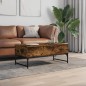 vidaXL Couchtisch Räuchereiche 100x50x40 cm Holzwerkstoff und Metall vidaXL Couchtisch Räuchereiche 100x50x40 cm Holzwerkstoff und Metall
