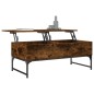 vidaXL Couchtisch Räuchereiche 100x50x40 cm Holzwerkstoff und Metall vidaXL Couchtisch Räuchereiche 100x50x40 cm Holzwerkstoff und Metall