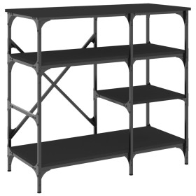 vidaXL Bäckerregal Schwarz 90x40x84 cm Holzwerkstoff und Metall