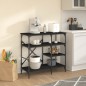 vidaXL Bäckerregal Schwarz 90x40x84 cm Holzwerkstoff und Metall vidaXL Bäckerregal Schwarz 90x40x84 cm Holzwerkstoff und Metall