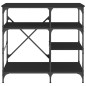 vidaXL Bäckerregal Schwarz 90x40x84 cm Holzwerkstoff und Metall vidaXL Bäckerregal Schwarz 90x40x84 cm Holzwerkstoff und Metall