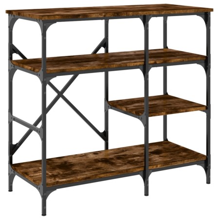 vidaXL Bäckerregal Räuchereiche 90x40x84 cm Holzwerkstoff und Metall