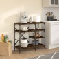 vidaXL Bäckerregal Räuchereiche 90x40x84 cm Holzwerkstoff und Metall vidaXL Bäckerregal Räuchereiche 90x40x84 cm Holzwerkstoff und Metall