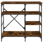 vidaXL Bäckerregal Räuchereiche 90x40x84 cm Holzwerkstoff und Metall vidaXL Bäckerregal Räuchereiche 90x40x84 cm Holzwerkstoff und Metall