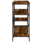 vidaXL Bäckerregal Räuchereiche 90x40x84 cm Holzwerkstoff und Metall vidaXL Bäckerregal Räuchereiche 90x40x84 cm Holzwerkstoff und Metall