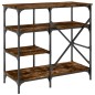 vidaXL Bäckerregal Räuchereiche 90x40x84 cm Holzwerkstoff und Metall vidaXL Bäckerregal Räuchereiche 90x40x84 cm Holzwerkstoff und Metall