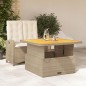 vidaXL 2-tlg. Garten-Essgruppe mit Kissen Beige Poly Rattan vidaXL 2-tlg. Garten-Essgruppe mit Kissen Beige Poly Rattan