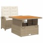 vidaXL 2-tlg. Garten-Essgruppe mit Kissen Beige Poly Rattan vidaXL 2-tlg. Garten-Essgruppe mit Kissen Beige Poly Rattan
