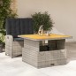 vidaXL 2-tlg. Garten-Essgruppe mit Kissen Grau Poly Rattan vidaXL 2-tlg. Garten-Essgruppe mit Kissen Grau Poly Rattan