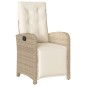 vidaXL 4-tlg. Garten-Essgruppe mit Kissen Beige Poly Rattan vidaXL 4-tlg. Garten-Essgruppe mit Kissen Beige Poly Rattan