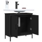 vidaXL Waschbeckenunterschrank Schwarz 60x30x60 cm Holzwerkstoff vidaXL Waschbeckenunterschrank Schwarz 60x30x60 cm Holzwerkstoff